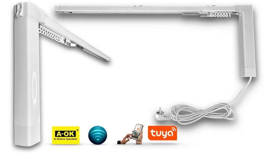 Karnisz Homestead w wersji ekonomicznej. Karnisz elektryczny w wersji ekonomicznej.